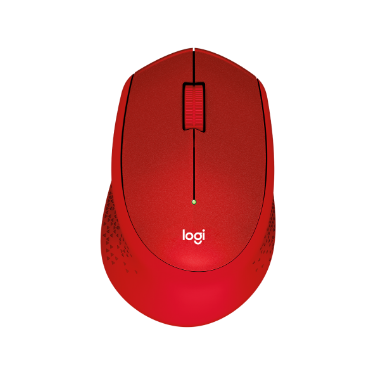 Logitech - M331 SILENT - 紅色 - 靜音無線滑鼠